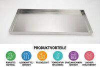 Roestvrijstalen vleesschaal | 60x25x4cm