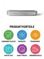 Dönerfolie | 450 g pro Rolle | 18 Rollen/Karton | 12,75 mic. | 29 cm | Transparent