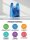 Hemddraagtassen | Blauw | HDPE | Geblokt | 30+20x60cm | 1000 stuks / doos | (10x100)