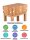 Butchers chopping block made of solid beech wood | 50x70x94cm | with base frame