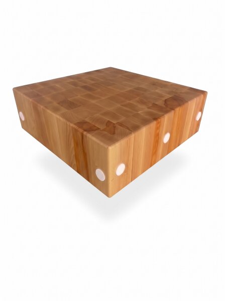 Slagershakblok van massief beukenhout | 50x50x20cm | zonder onderstel