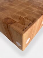 Slagershakblok van massief beukenhout | 60x60x20cm | zonder onderstel