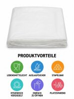 Side gusset bags | HDPE | F2 | 62+42x65cm | White | 1000 pcs / carton