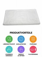 Side gusset bags | HDPE | F2 | 60+40x80cm | White | Transparent | 1000 pcs / carton