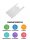 Sacs bretelles blancs | ELITE | En bloc | 25+12x45cm | 1000 pièces / carton | (10x100)